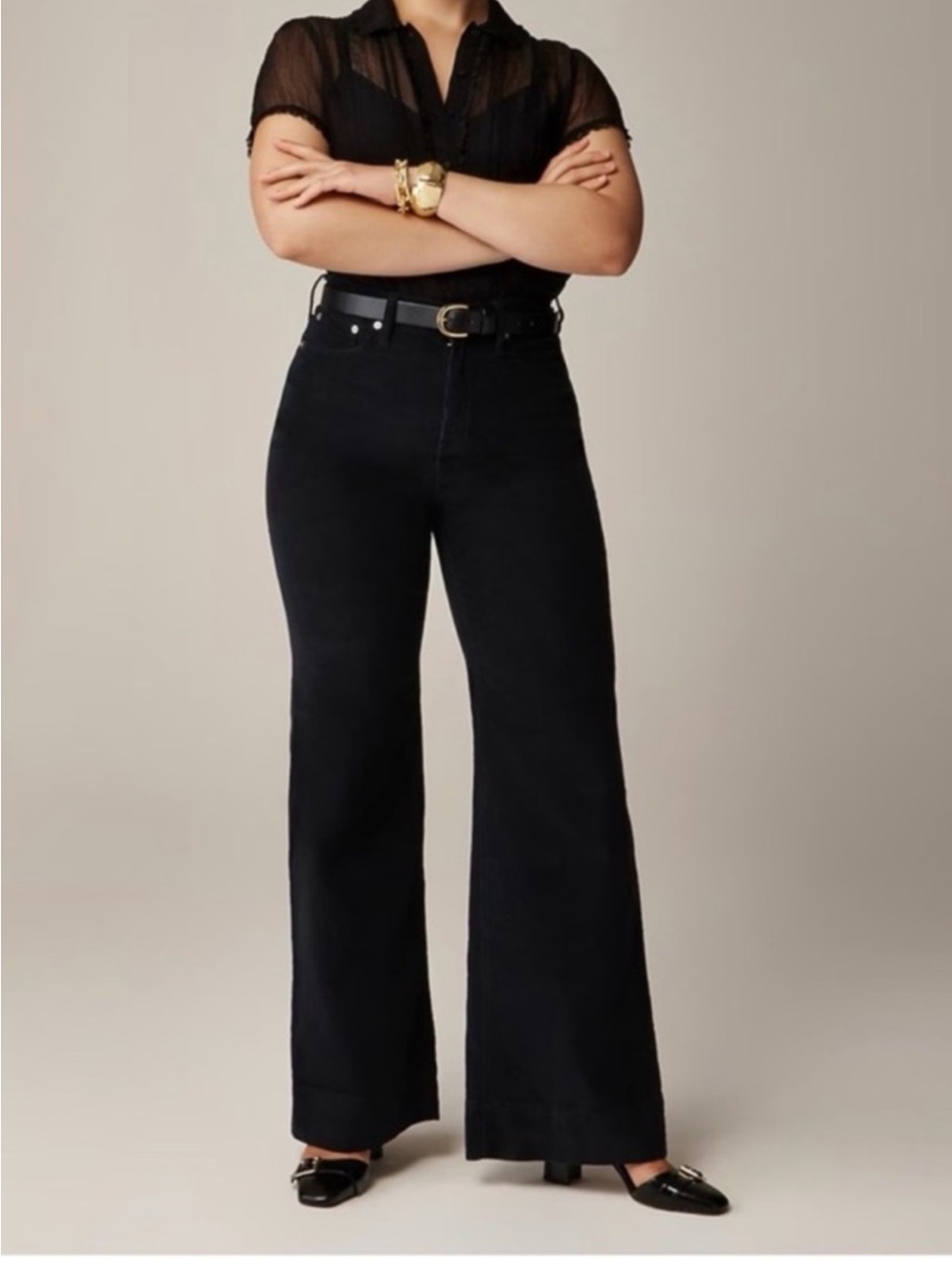 J Crew Wide Leg Corduroy Trousers